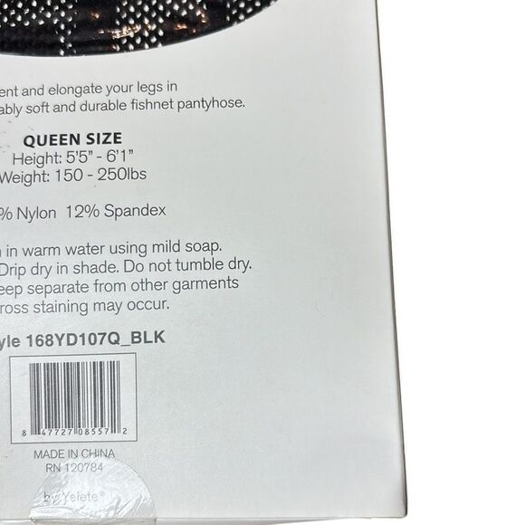 Killer legs queen size fishnet pantyhose black new 150-250 lbs sexy - Picture 3 of 3